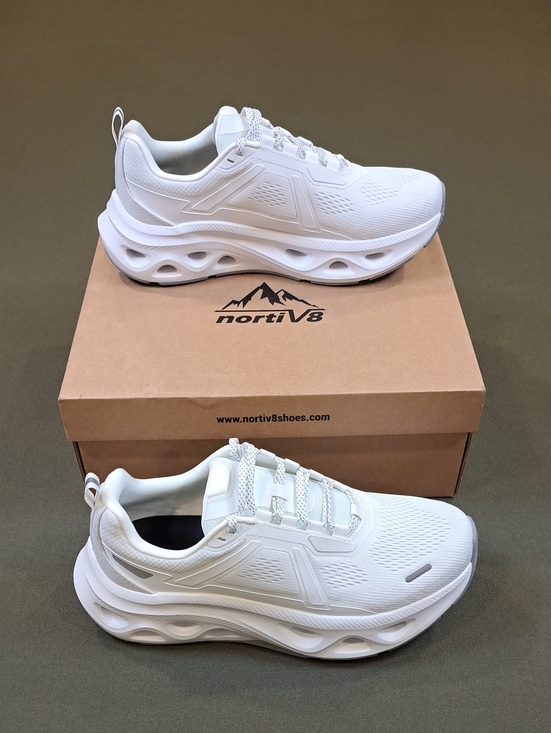 Nortiv 8 Shoes - Nortiv 8 Women's Comfortable Lifestyle Sneakers - Color: White-New - Size: 8.5